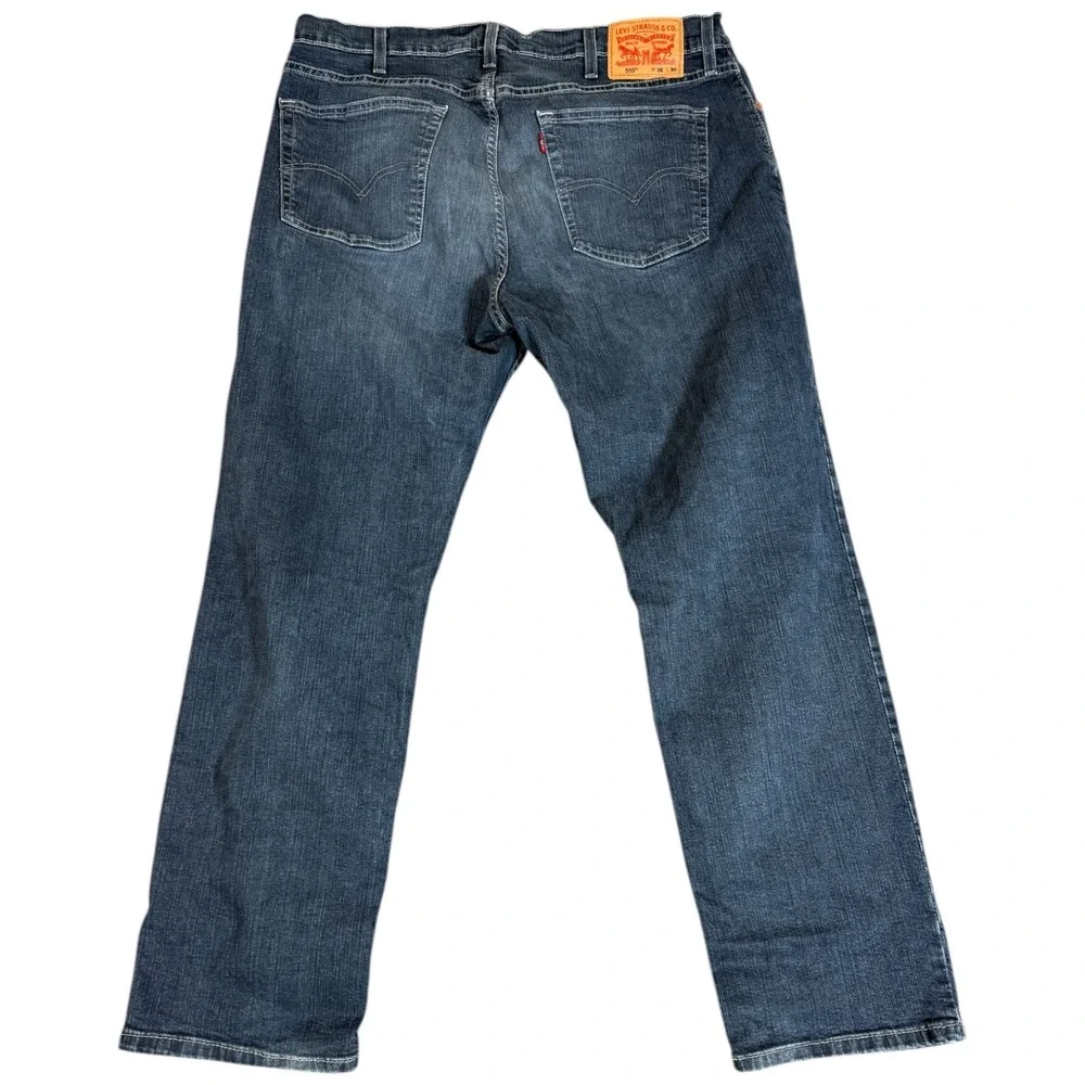 Levis Jeans‎ Mens 38x30 Blue 559 Relaxed Straight Distressed Workwear Grunge Y2k